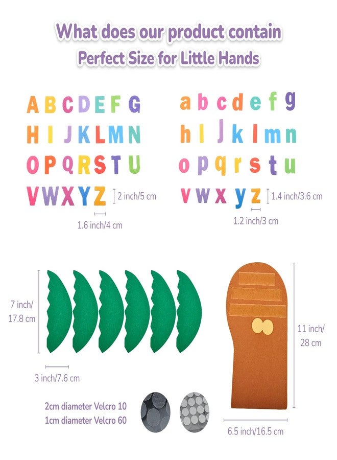 CHEFAN Tree and Letter Props from The Childhood Favorite Book, Felt Numbers and Letters - Image 2